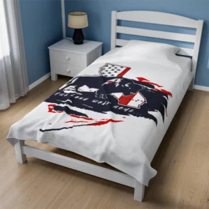 Velveteen Plush Blanket - California - LRH - white