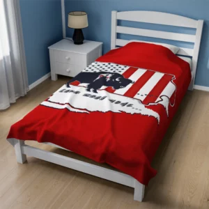 Velveteen Plush Blanket - Iowa - LRH - red