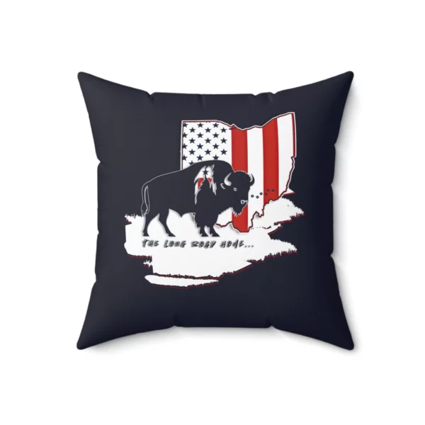 Faux Suede Square Pillow - Ohio - LRH - navy - Image 7