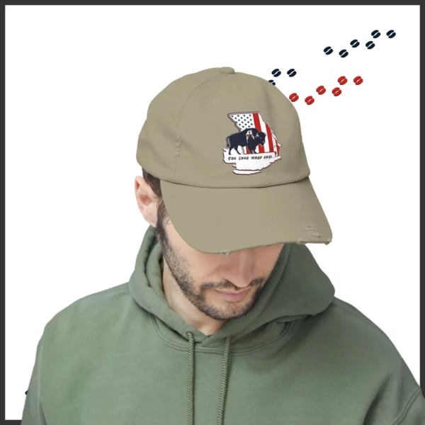 Unisex Distressed Cap - Missouri - LRH - strokes - Image 33