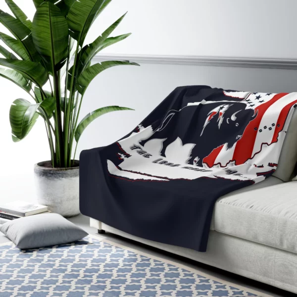 Sherpa Fleece Blanket - Indiana - LRH - navy - Image 7