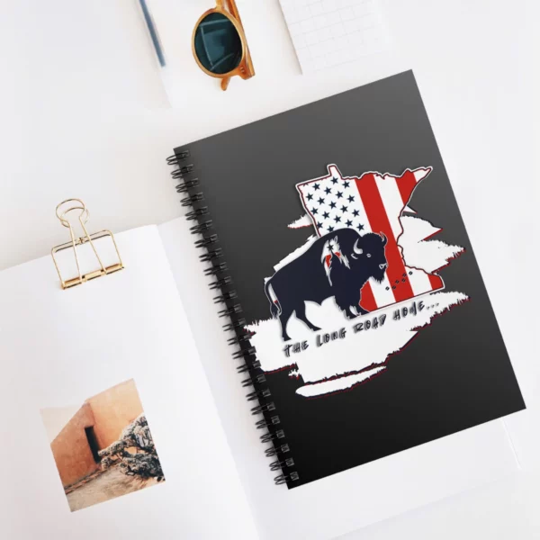 Spiral Notebook - Ruled Line - Minnesota - LRH - charcoal gradient - Image 5