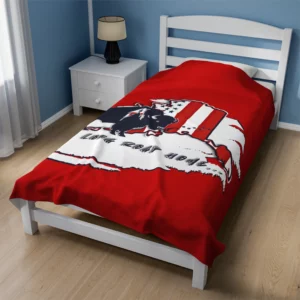 Velveteen Plush Blanket - Alaska - LRH - red