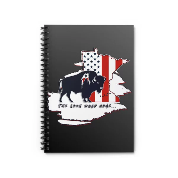Spiral Notebook - Ruled Line - Minnesota - LRH - charcoal gradient - Image 2