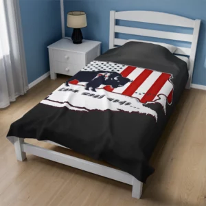 Velveteen Plush Blanket - Iowa - LRH - charcoal gradient