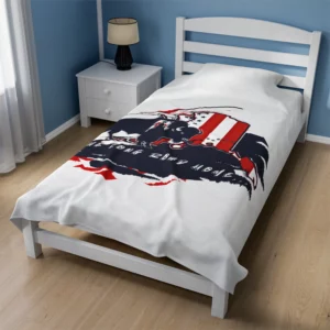 Velveteen Plush Blanket - Alaska - LRH - white