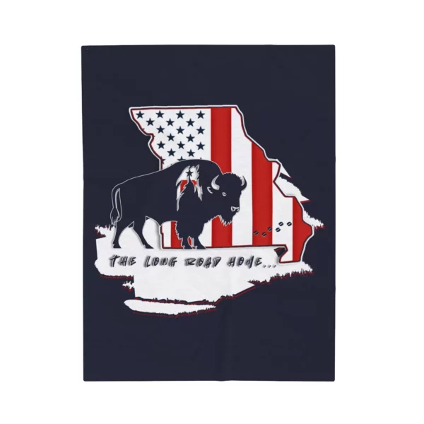 Velveteen Plush Blanket - Missouri - LRH - navy - Image 7
