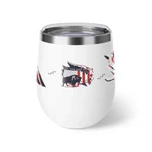 Copper Vacuum Insulated Cup, 12oz - Long Road Home - white, black, red