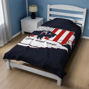 Velveteen Plush Blanket - Iowa - LRH - navy