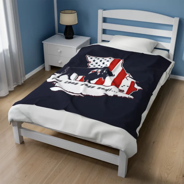 Velveteen Plush Blanket - Missouri - LRH - navy - Image 11
