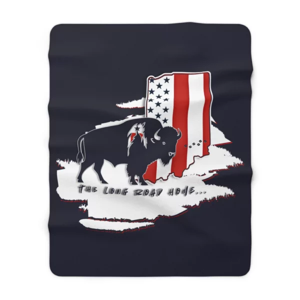 Sherpa Fleece Blanket - Indiana - LRH - navy - Image 5