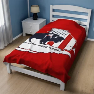 Velveteen Plush Blanket - Georgia - LRH - red