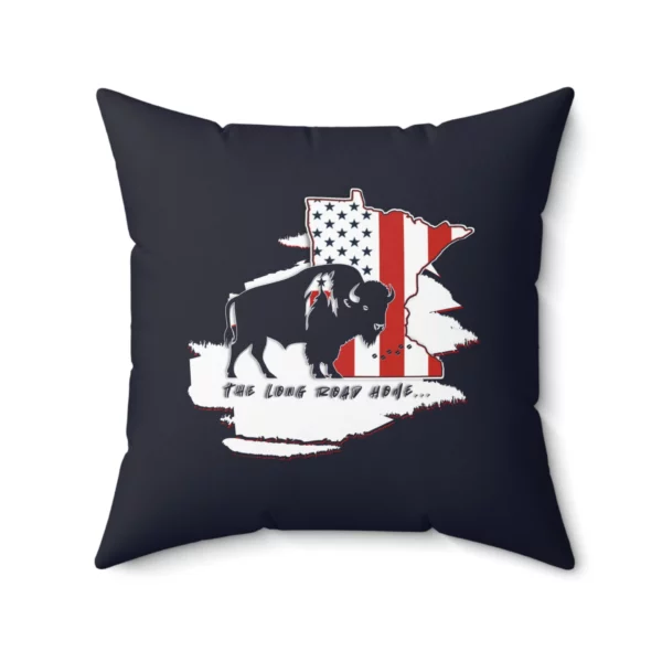 Faux Suede Square Pillow - Minnesota - LRH - navy