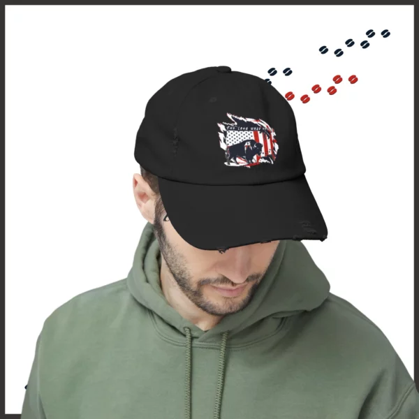 Unisex Distressed Cap - Long Road Home - strokes - Image 6