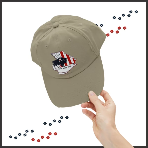 Unisex Distressed Cap - Missouri - LRH - strokes - Image 36