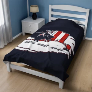Velveteen Plush Blanket - Alaska - LRH - navy