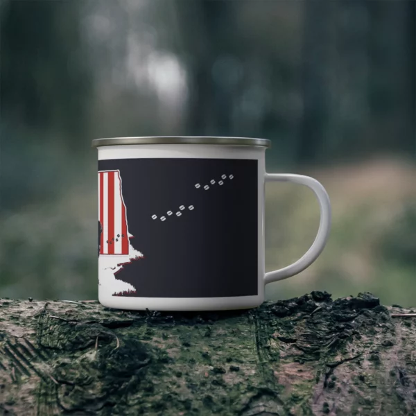 Enamel Camping Mug - North Dakota - LRH - navy - Image 4