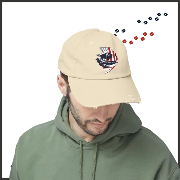 Unisex Distressed Cap - Missouri - LRH - strokes - Image 24