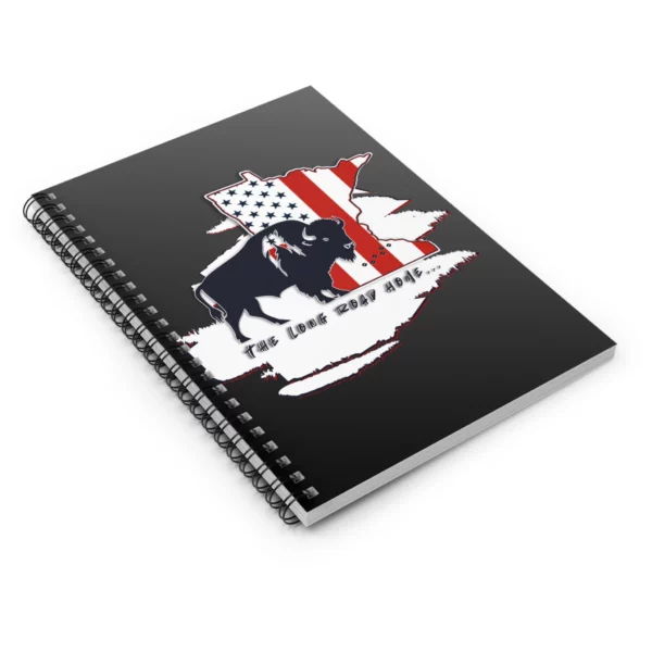Spiral Notebook - Ruled Line - Minnesota - LRH - charcoal gradient - Image 3