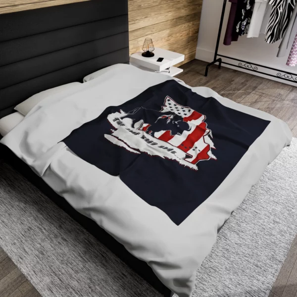 Velveteen Plush Blanket - Missouri - LRH - navy - Image 12