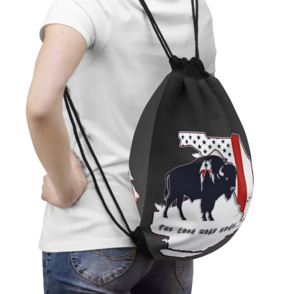 Drawstring Bag - Florida - LRH - charcoal gradient - Image 4