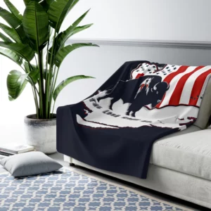 Sherpa Fleece Blanket - Washington - navy