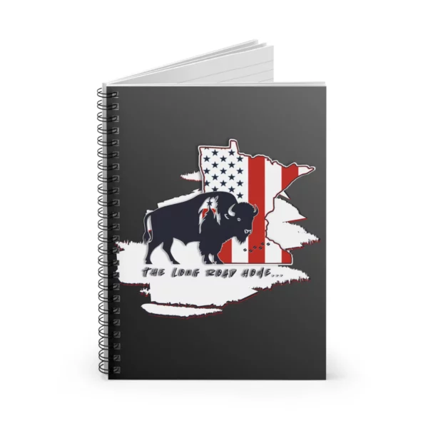 Spiral Notebook - Ruled Line - Minnesota - LRH - charcoal gradient