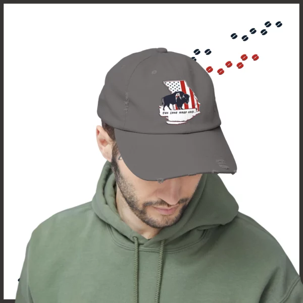 Unisex Distressed Cap - Missouri - LRH - strokes - Image 6