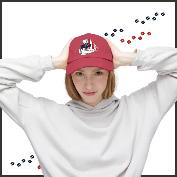 Unisex Distressed Cap - Missouri - LRH - strokes - Image 44