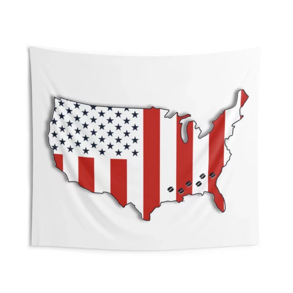 Indoor Wall Tapestries - American Peace Flag - LRH - white
