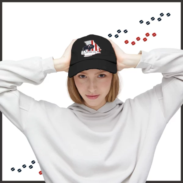 Unisex Distressed Cap - Missouri - LRH - strokes - Image 17