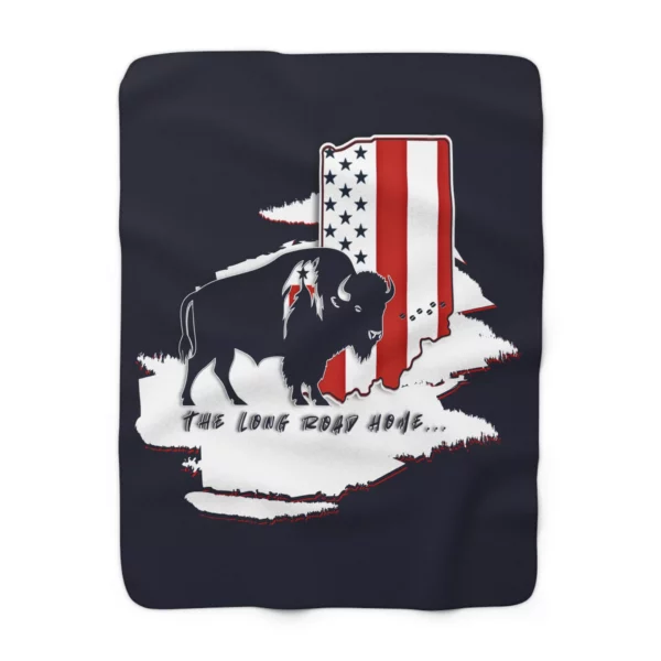 Sherpa Fleece Blanket - Indiana - LRH - navy - Image 2