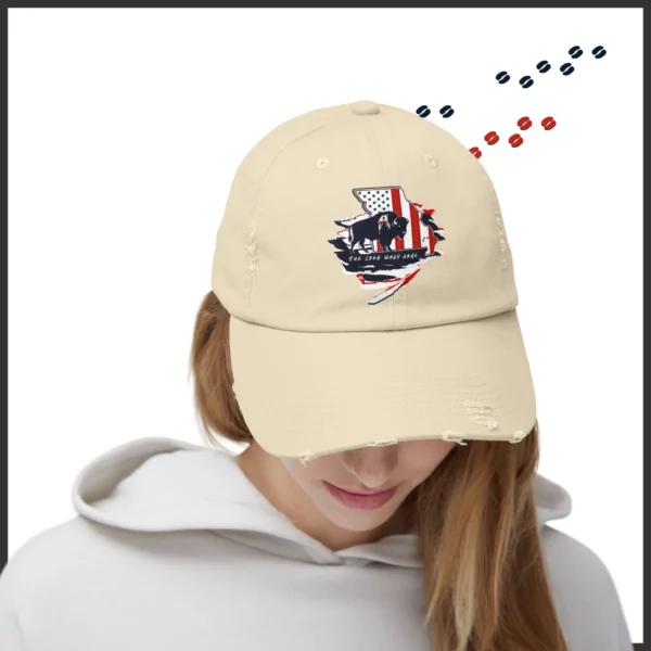 Unisex Distressed Cap - Missouri - LRH - strokes - Image 22