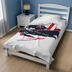 Velveteen Plush Blanket - Maine - LRH - white